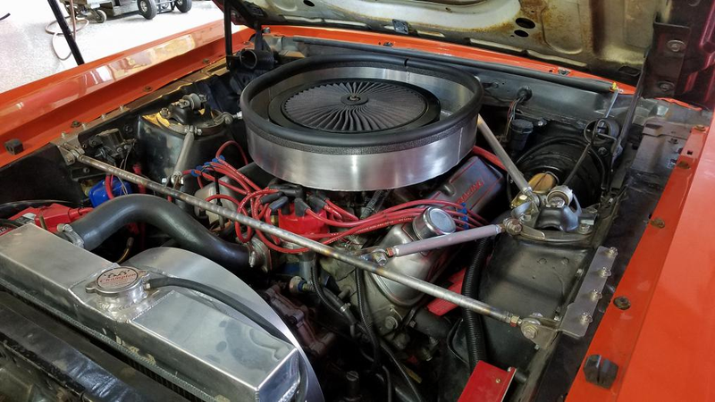 The engine bay after Gondyke made some key upgrades.